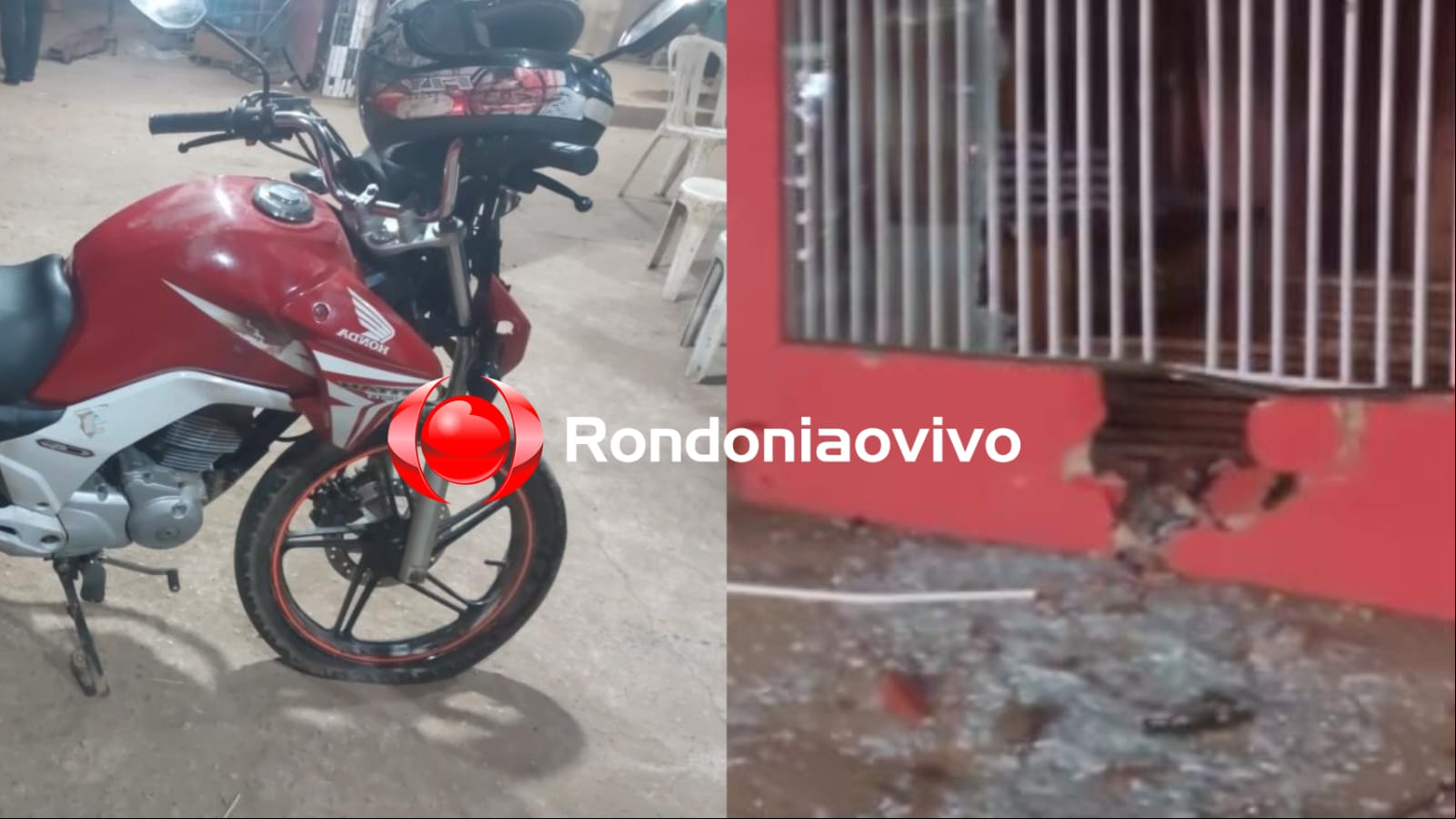 OU DIRETO: Motociclista colide violentamente contra parede de comércio e foge