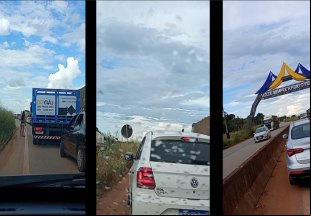 PARE E SIGA: Motoristas bloqueiam o ao Hospital do Amor no sentido Cadeias do Jamari